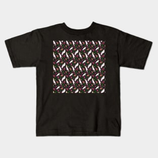 Australian Native Birds and Flowers - Bottlebrush and Cockatoo Kids T-Shirt